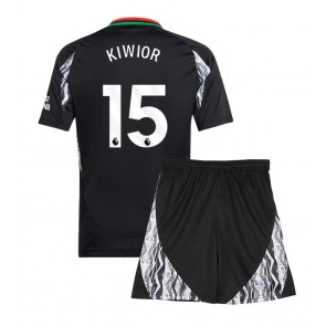 Arsenal Jakub Kiwior #15 Dětské Venkovní dres komplet 2024-25 Krátký Rukáv (+ trenýrky)